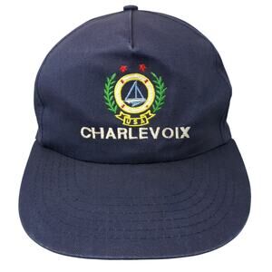 Charlevoix Snapback 5 Panel Cap Blue One Size Adjustable Embroidered JHats